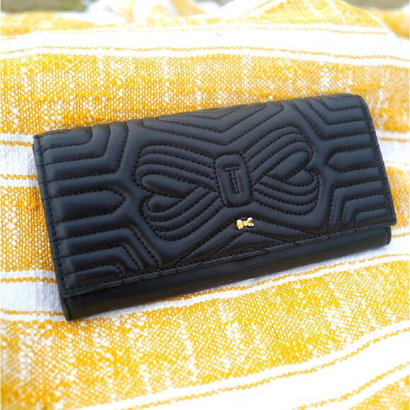 Ted Baker Black Quilted Bow Wallet - Picture 13 of 14
